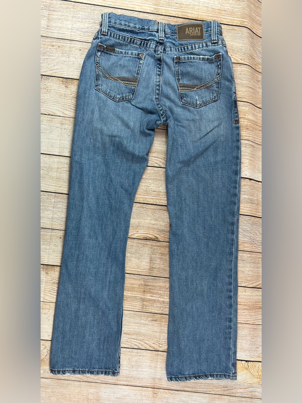 Mens Ariat M4 Scoundrel Bootcut Denim Blue Jeans Western Cowboy Workwear 29x34